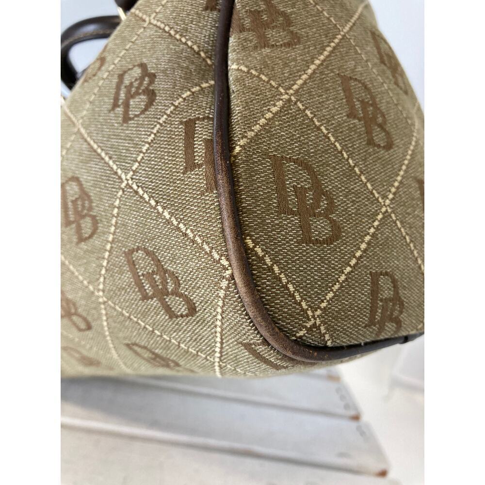 DOONEY BOURKE LARGE TAN CANVAS LEATHER TRIM HANDBAG - Picture 11 of 16